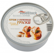 Крем из печени трески с белыми грибами 202 г ТМ