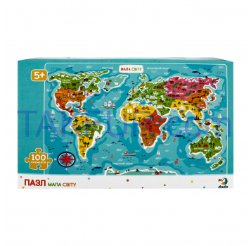 Пазл Dodo Карта Мира №300110 для детей от 3-х лет 1шт - Фото
