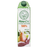 Сок Наш Сік Грушево-яблочный неосветленный 0,95л - Фото