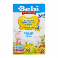 Каша Bebi Premium Гречка курага яблоко мол от 5-ти мес 200г - Фото