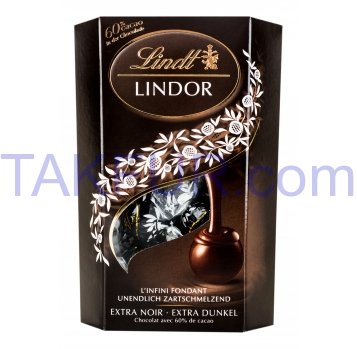 Конфеты Lindt Lindor из горького шоколада 200г - Фото