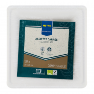 Тарелка Metro professional №411322 однораз 20*20см 50шт/уп - Фото