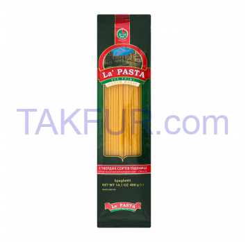 Изделия макаронные La Pasta Спагетти нитевидные длинные 400г - Фото