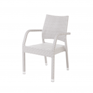 METRO PROF СТІЛЕЦЬ РОТАНГОВИЙ BARBADOS : БІЛИЙ - Фото