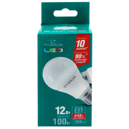 Лампа светодиодная Titanum LED A60 12W E27 4100K 1шт - Фото