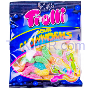 Конфеты Trolli Кислые светлячки фруктовые жевательные 100г - Фото