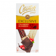 Шоколад Світоч Exclusive черный и белый клюква лен 100г - Фото