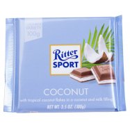 Шоколад Ritter Sport молочный с начинкой кокос-молочн 100г