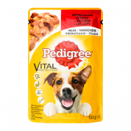 Корм Pedigree с говядиной в желе для взрослых собак 100г - Фото