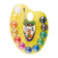 ZIBI АКВАР ФАРБ/ПАЛІТР 12КОЛ +ПЗ - Фото