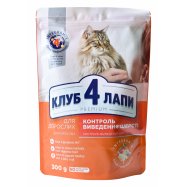 Корм д/котов Club 4 Paws Прем Контроль вывед шерсти сух 300г - Фото