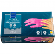 MP РУК.НІТРИЛ РОЖЕВІ L 100 ШТ - Фото