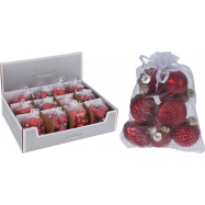 НАБІР ПРИКРАС 5СМ 10 ШТ ЧЕРВ - Фото