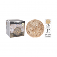 Декоративна фігура з підсвічуванням у формі кулі 15 світлодіодних лампочок 15X15X14 см - Фото