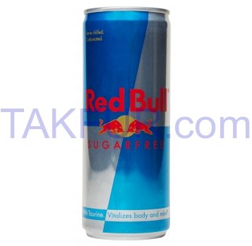 Напиток Red Bull Sugarfree Энергетич б/алког среднегаз 250мл - Фото