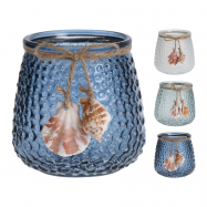 ПІДСВІЧНИК З/МУШЛЕЮ 10СМ В АС - Фото