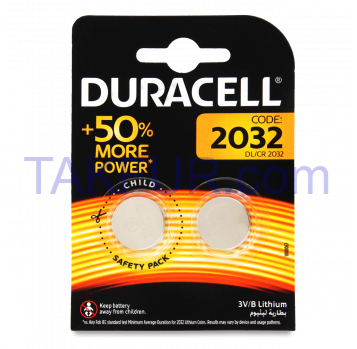 Батарейка DURACELL DL/CR2032 2шт. - Фото