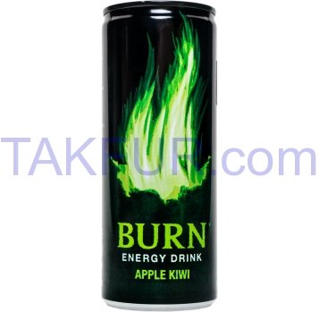 Напиток Burn Яблоко-Киви энергетический б/а сил/г 250мл ж/б - Фото