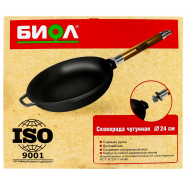 Сковорода БІОЛ зі знімною ручкою чавунна 24см 1шт - Фото