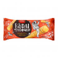 Вафли Delicia Трубочки со вкусом топленого молока 150г - Фото