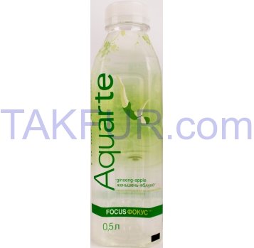 Напиток Aquarte Focus женьшень-яблоко б/алк н/газ 0,5л - Фото