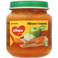 Пюре для детей от 6мес Яблоко и морковь Milupa сб 125г - Фото
