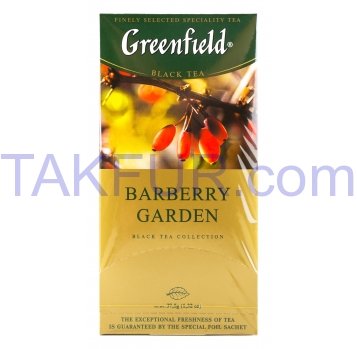 Чай Greenfield Barberry Garden черный байх мелкий 25*1.5г/уп - Фото