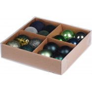 НАБІР ПРИКРАС 16 ШТ 4СМ ЗЕЛ - Фото