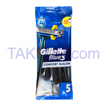 Станки для бритья одноразовые Gillette Blue 3 Comfort 5шт/уп - Фото