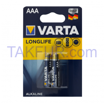 Батарейка Varta Longlife №4103 LR03 1.5V ААA 2шт/уп - Фото