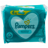 Салфетки влажные Pampers Sensitive детские 4*52шт - Фото