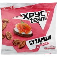 Сухарики ХрусTeam со вкусом лосося 110г - Фото