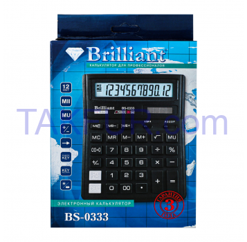 Калькулятор Brilliant №BS-0333 1шт - Фото