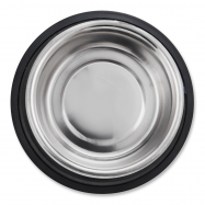 Миска Trixie для собак на гумовій основі, металева, 19 см, 0.45 л - Фото