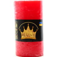 Свечка Рустик Цилиндр красный Pragnis - Фото