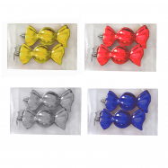 Набор новогодних украшений подвес Конфета 10см * 2шт пластик - Фото