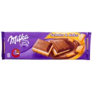 Шоколад Milka молочный с печеньем и шок/сливоч/нач 300г - Фото