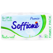 Бумага туалетная Soffione Premio Natural трехсл 16шт - Фото