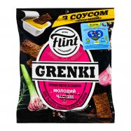 Гренки Flint Grenki Молодой чеснок+соус Сырный ржаные 75г - Фото