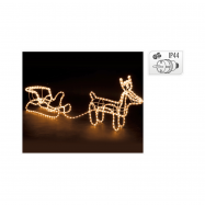 Фігура з підсвічуванням у формі оленя з санями 48X12X44 см та 49X24 см - Фото