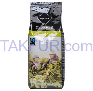 Кофе Rioba Coffee Арабика натуральный жареный в зернах 1000г - Фото