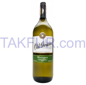 Вино Old Gruzia Цинандали белое сухое 13% 1,5л - Фото