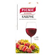 Вино Picnic Каберне к шашлыку красное сухое 9.5-14% 1л - Фото