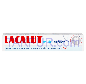 Зубная паста Lacalut Мульти-ефект 5в1 75мл картонная упаковк - Фото