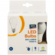 ARO LED ЛАМПА А60 8,5W 2700K Е27*2 - Фото