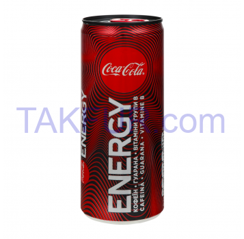 Напиток Coca-Cola Energy б/алк сильногазированый 250мл ж/б - Фото