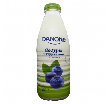 Йогурт Danone Черника питьевой 1.5% 800г - Фото