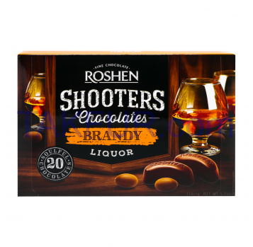 Конфеты Roshen Shooters Brandy-liquor шоколадные 150г - Фото