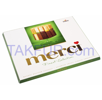 Конфеты Merci шоколадные 4 вида с миндалем 250г - Фото