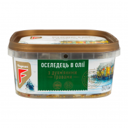 Сельдь Flagman филе-кусочки в масле с душистыми травами 500г - Фото